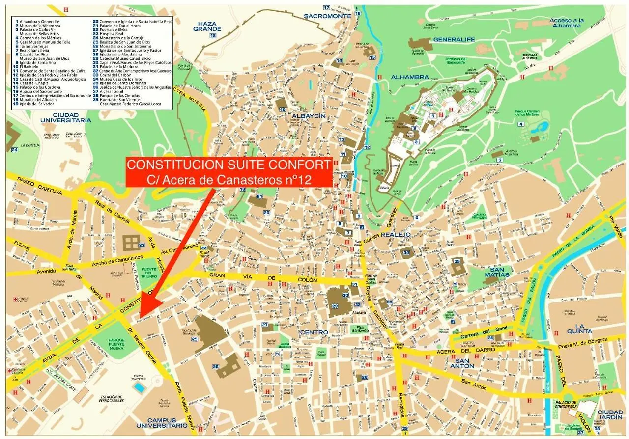 Constitucion Suite Confort D Granada Spanyolország